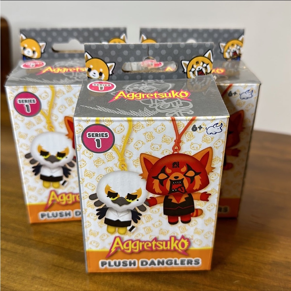 Aggretsuko Plush Dangler with Clip Bundle of 3